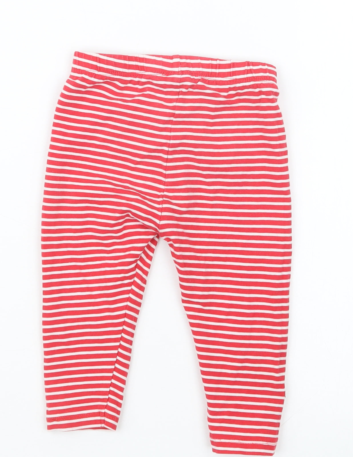 TU Girls Red Striped  Capri Trousers Size 12-18 Months  - Christmas