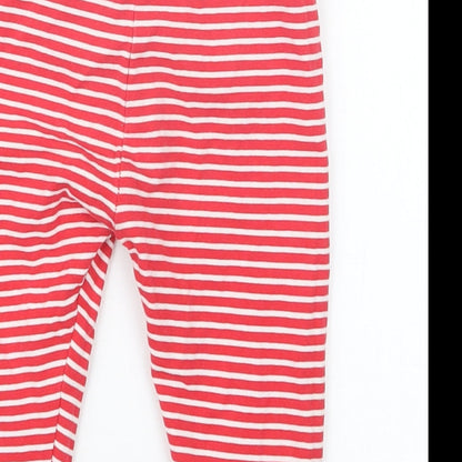 TU Girls Red Striped  Capri Trousers Size 12-18 Months  - Christmas