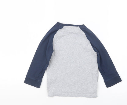 Mothercare Boys Grey Geometric  Babydoll Pyjama Top Size 18-24 Months