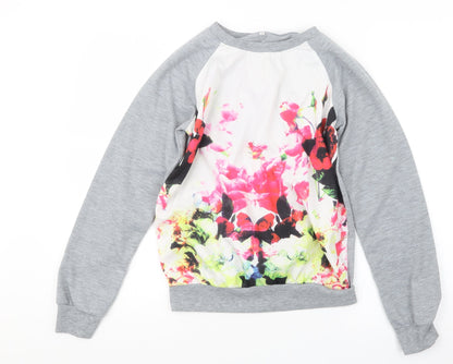 Womens UK Size M Preworn Grey Pullover Jumper