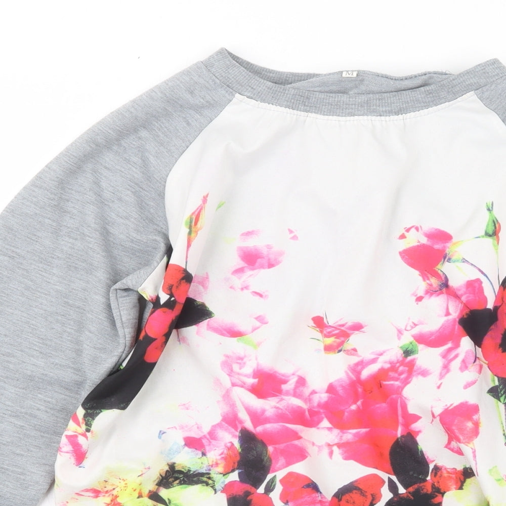 Womens UK Size M Preworn Grey Pullover Jumper