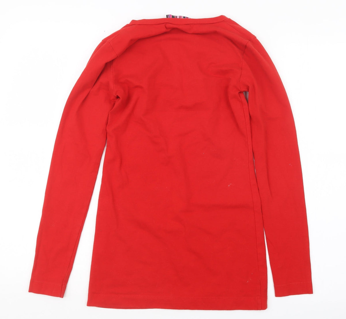 Back view of YLondon women’s red basic t-shirt, size S