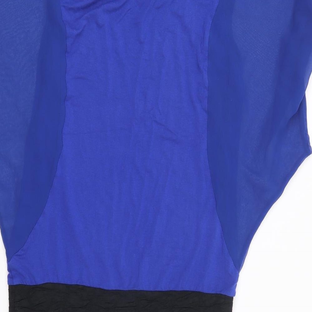 Zebra Womens Blue   T-Shirt Dress  Size S