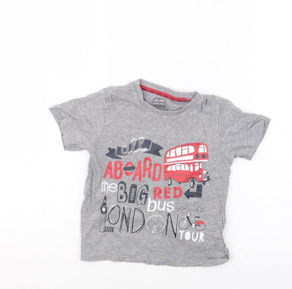 Additional front view of Tu boys’ green basic t-shirt, size 12-18, months