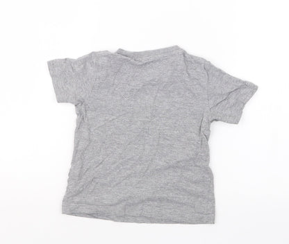 Back view of Tu boys’ green basic t-shirt, size 12-18, months