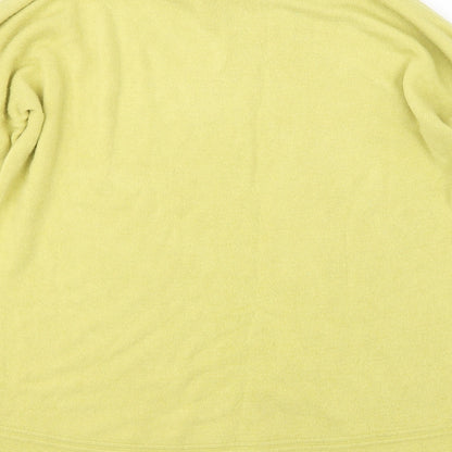 Brand and care label for Vida Vi women’s green knit jumper, size M