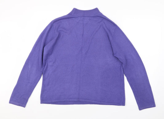 Womens UK Size L BM Purple Pullover Jumper