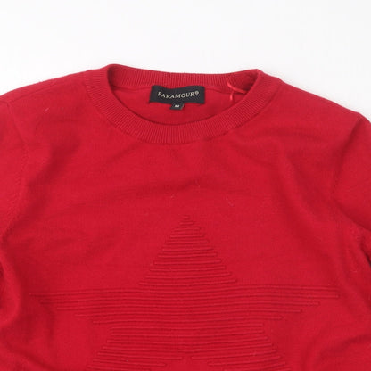 Womens UK Size M Paramour Red Pullover Jumper