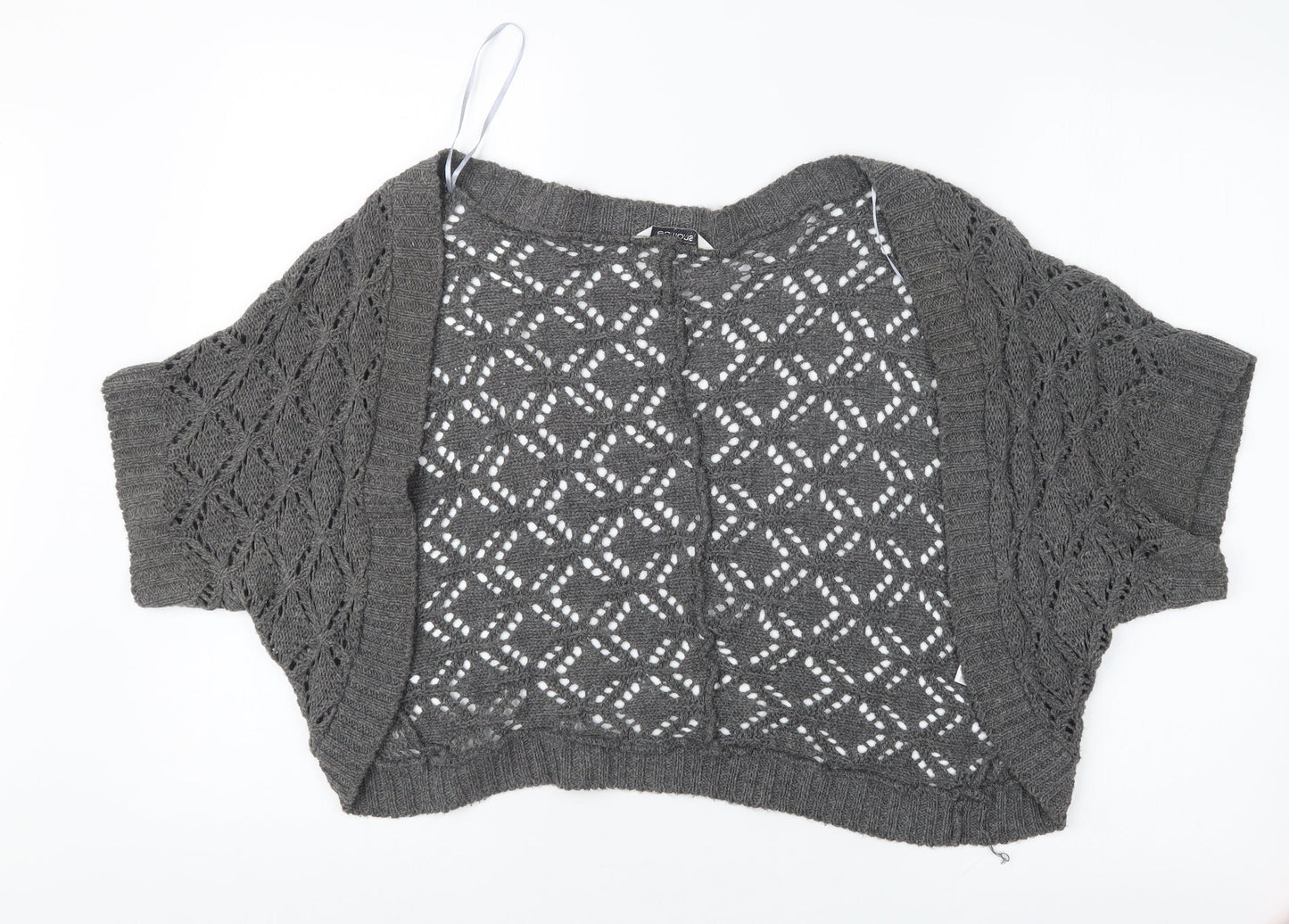 Womens UK Size L Editions Grey Cardigan Jumper