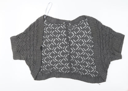 Womens UK Size L Editions Grey Cardigan Jumper