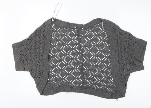 Womens UK Size L Editions Grey Cardigan Jumper