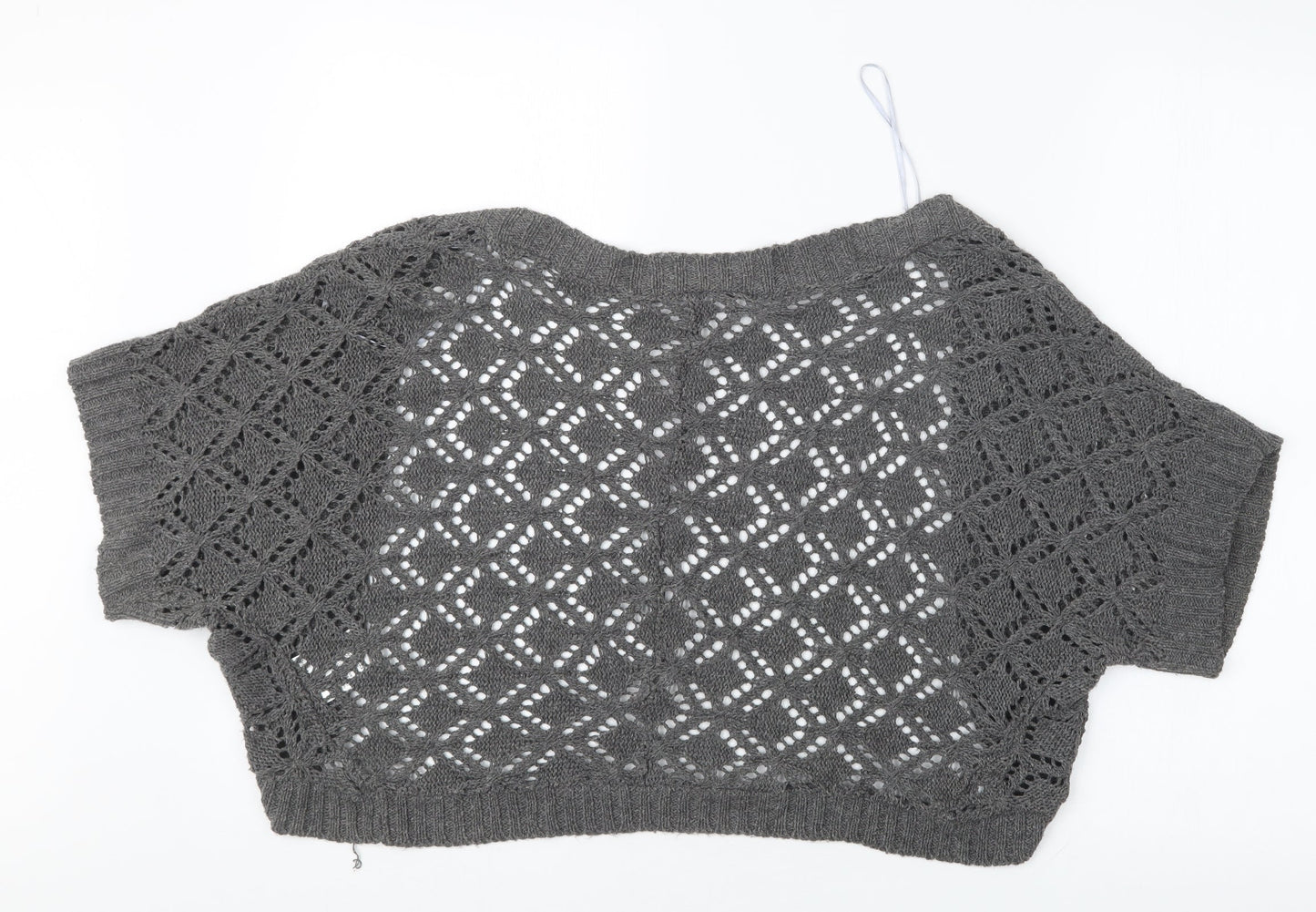 Womens UK Size L Editions Grey Cardigan Jumper