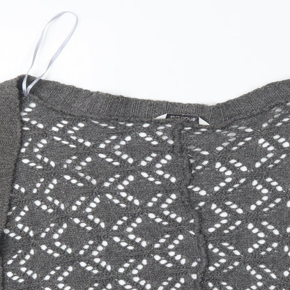 Womens UK Size L Editions Grey Cardigan Jumper