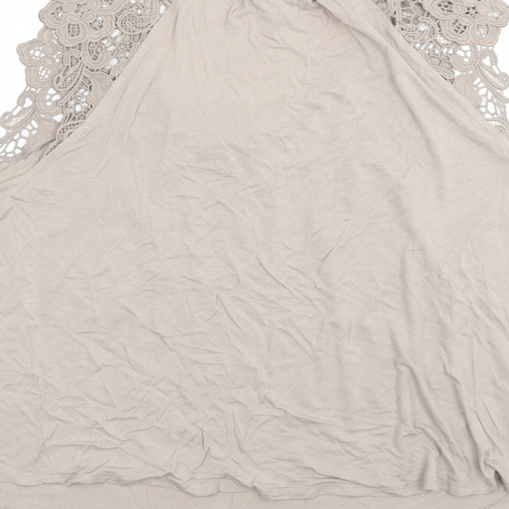 Womens UK Size XL H&M Beige Basic Blouse