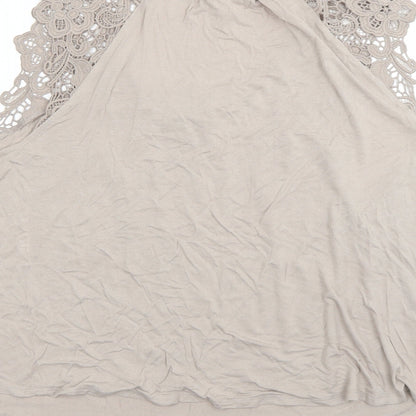 Womens UK Size XL H&M Beige Basic Blouse