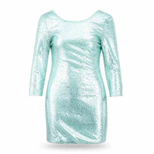 Front view of Blink women’s green fit & flare, size UK 12