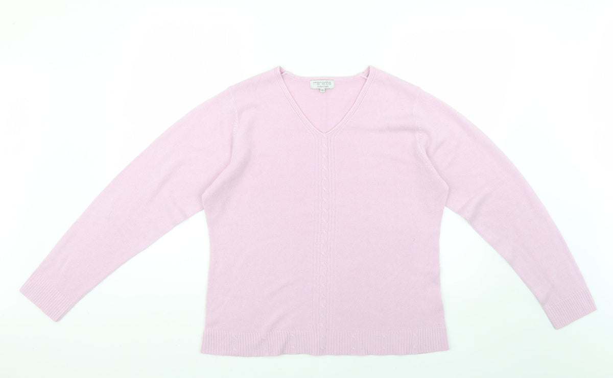 Additional front view of marianna women’s purple jumper, size XL