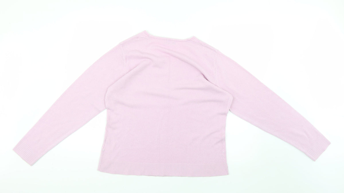 Back view of marianna women’s purple jumper, size XL