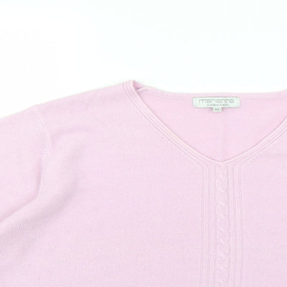 Close-up detail of marianna women’s purple jumper, size XL