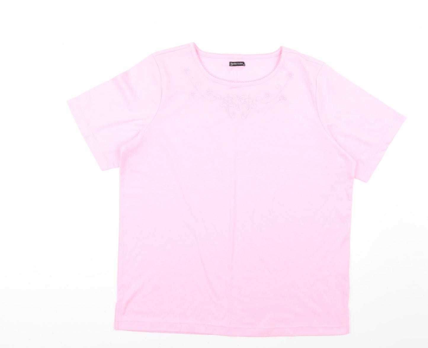 Womens UK Size XL ellie louise Pink Basic T-Shirt