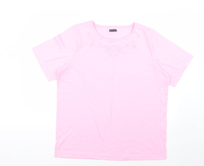 Womens UK Size XL ellie louise Pink Basic T-Shirt