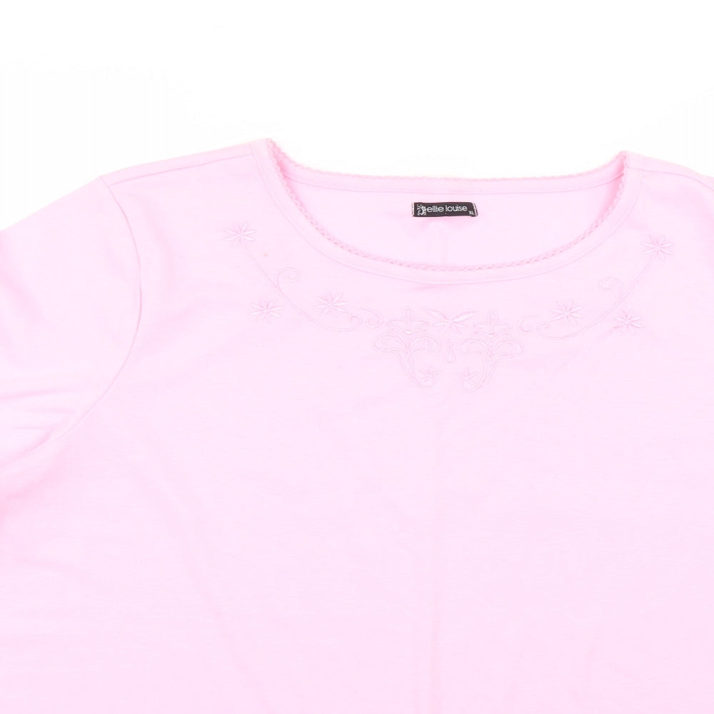 Womens UK Size XL ellie louise Pink Basic T-Shirt