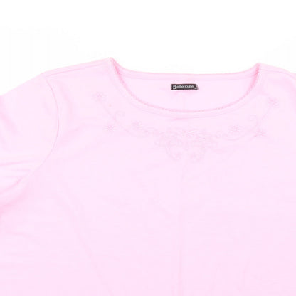 Womens UK Size XL ellie louise Pink Basic T-Shirt