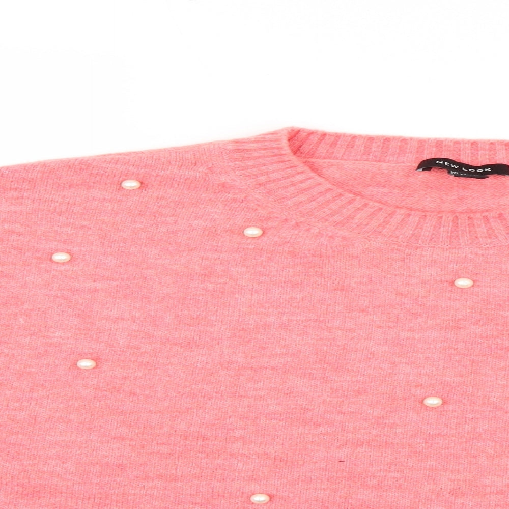 Womens UK Size L New Look Pink Pullover Jumper