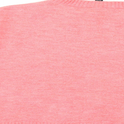 Womens UK Size L New Look Pink Pullover Jumper