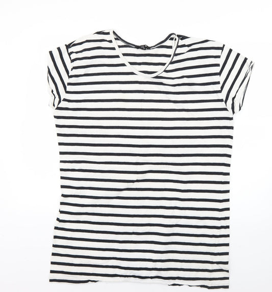 Womens UK Size 14 Miso Multicoloured Basic T-Shirt