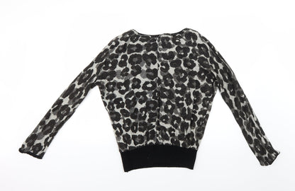 vegas Womens Brown Animal Print  Pullover Jumper Size M