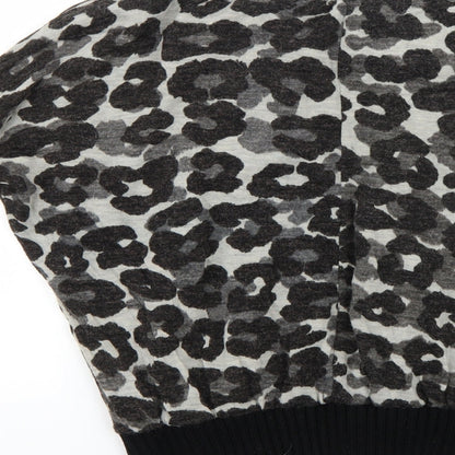 vegas Womens Brown Animal Print  Pullover Jumper Size M
