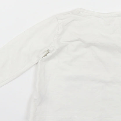 F&F Girls White Geometric  Basic T-Shirt Size 2-3 Years