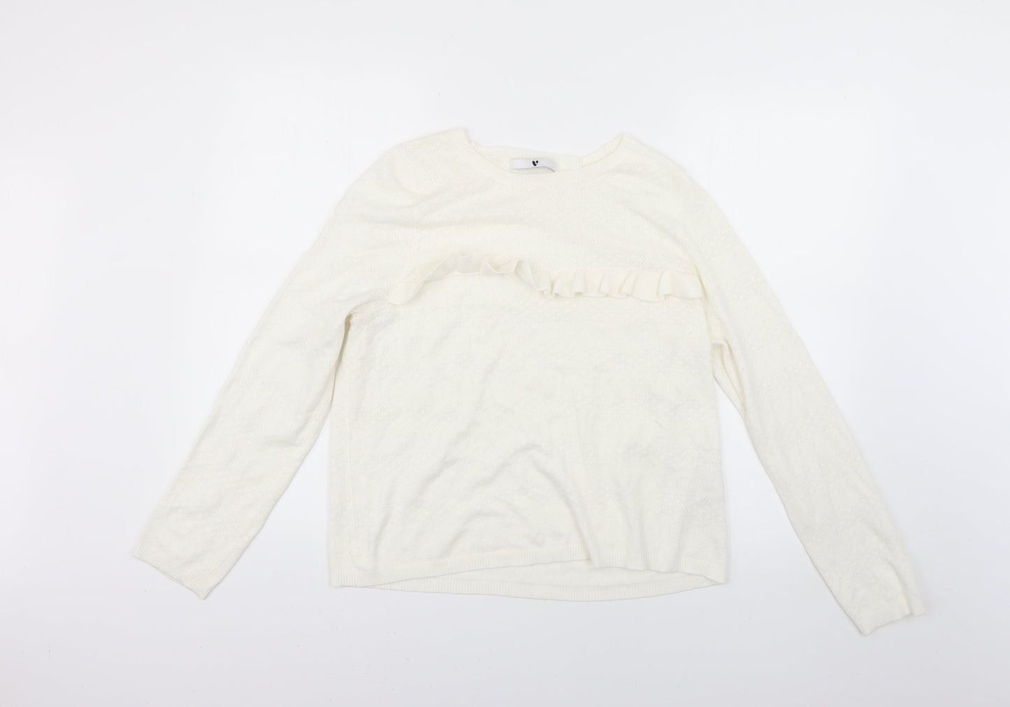 Womens UK Size 18 Very White Pullover Jumper