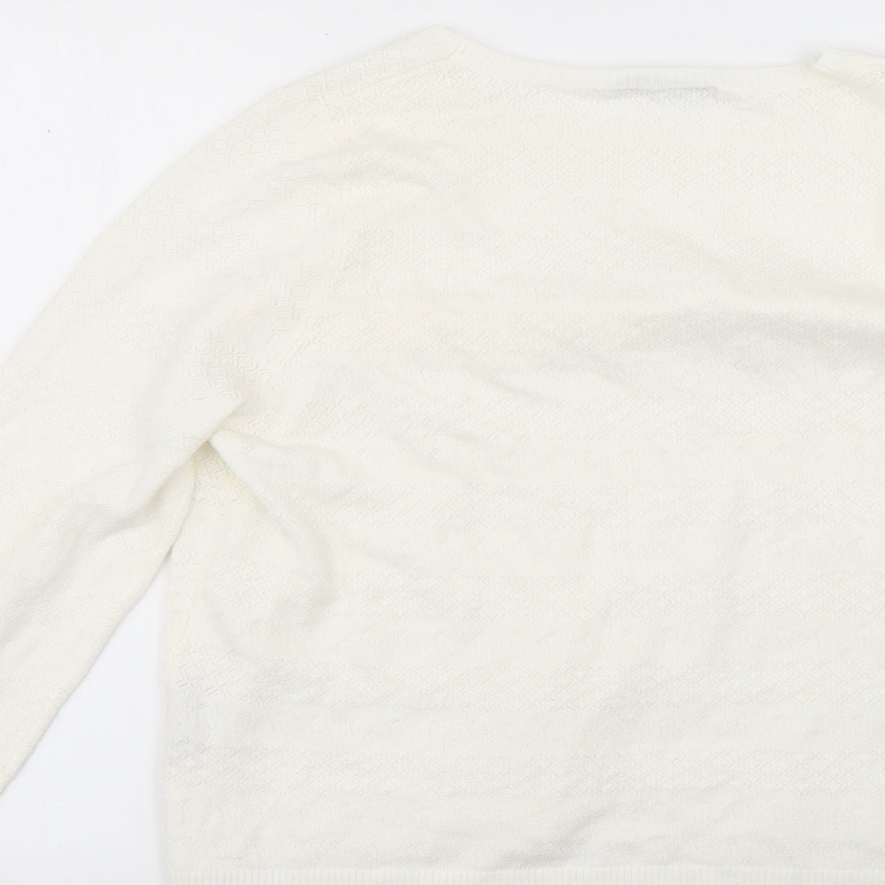 Womens UK Size 18 Very White Pullover Jumper