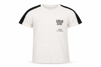 Front view of Pep&Co boys’ white basic t-shirt, size 7-8, years