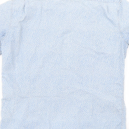 Mens UK Size M Industrie Blue  Button-Up Short Sleeve Casual Shirt