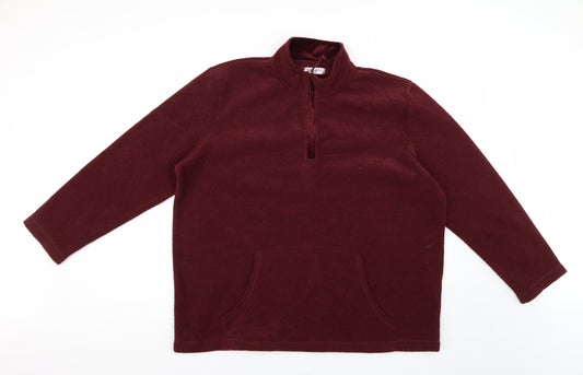 Additional front view of Bonmarché men’s red jumper, size XL
