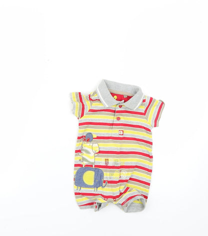 TU Baby Multicoloured Striped  Babygrow One-Piece Size 3-6 Months