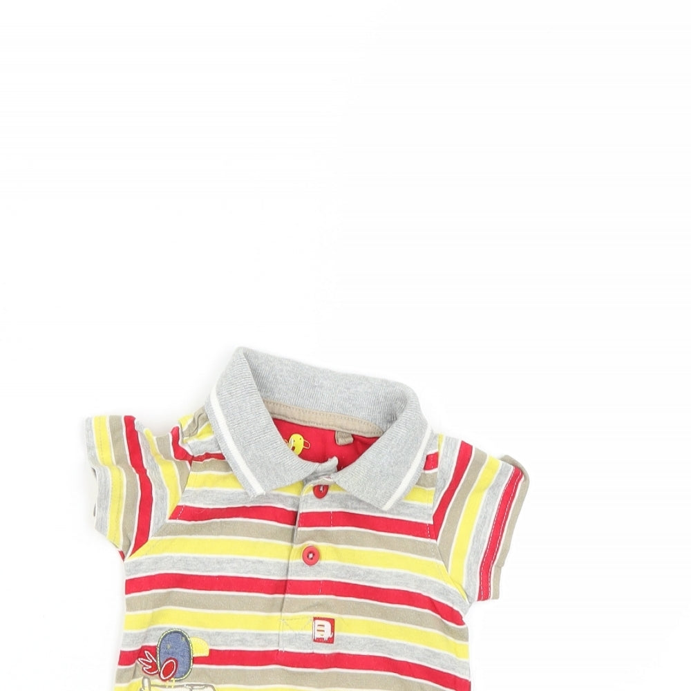 TU Baby Multicoloured Striped  Babygrow One-Piece Size 3-6 Months