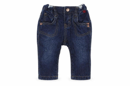 Front view of marks Baby Blue Cropped Jeans, size 3-6, Months