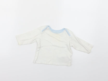Marks and Spencer Baby White   Basic T-Shirt Size 3-6 Months