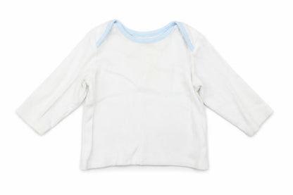 Front view of Marks & Spencer Baby White Basic T-Shirt, size 3-6, Months