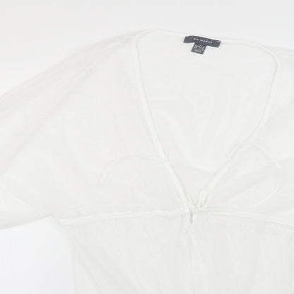 Primark Womens White   Cardigan Jumper Size 12