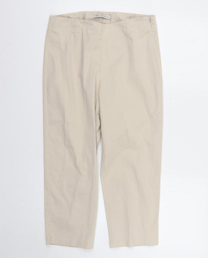 Womens UK Size 10 m&S Regular Fit  Beige Trousers