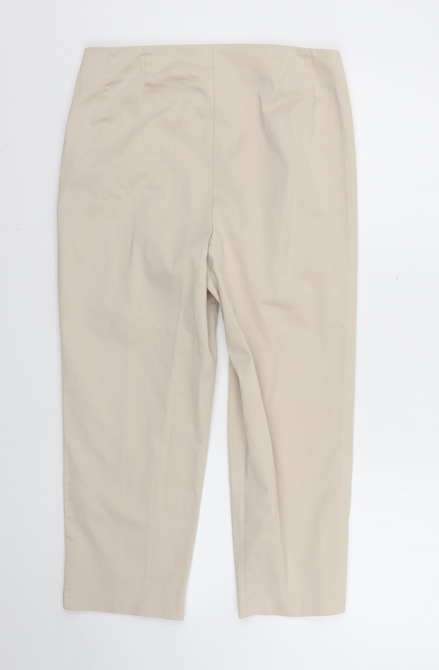 Womens UK Size 10 m&S Regular Fit  Beige Trousers
