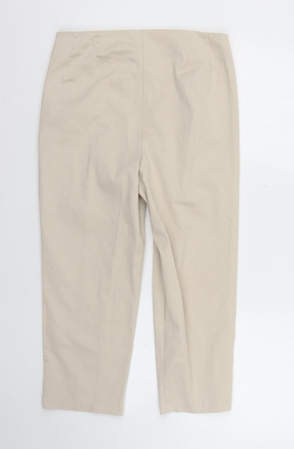 Womens UK Size 10 m&S Regular Fit  Beige Trousers