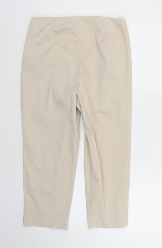 Womens UK Size 10 m&S Regular Fit  Beige Trousers