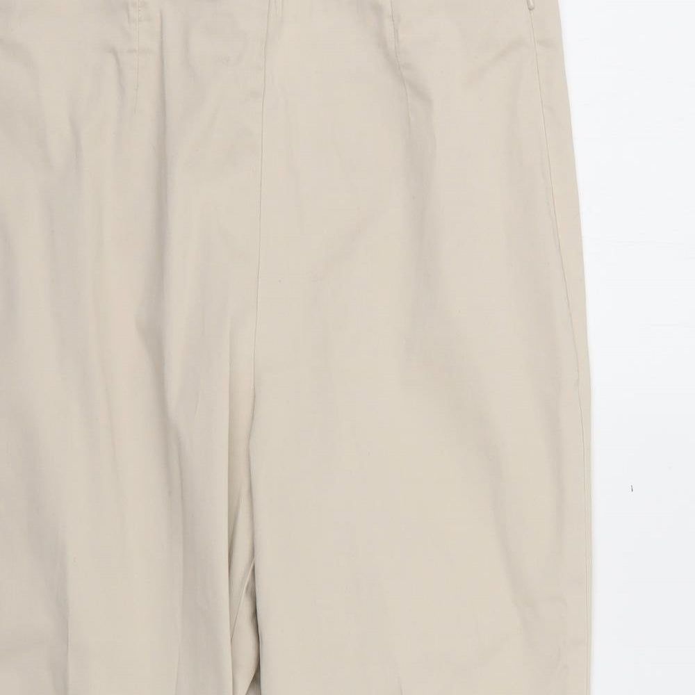 Womens UK Size 10 m&S Regular Fit  Beige Trousers