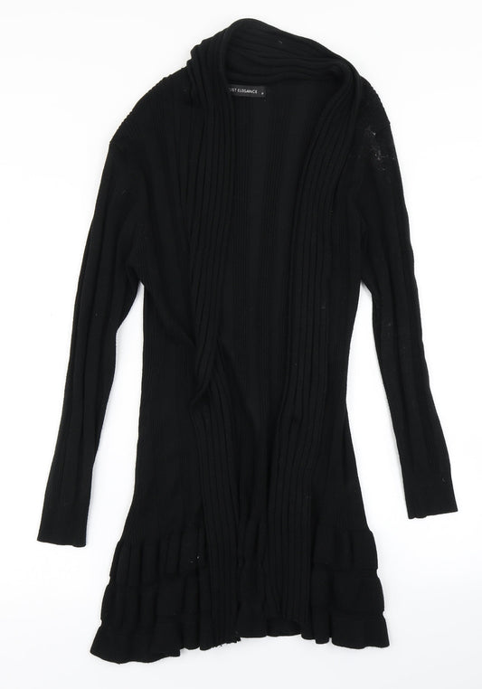 Just Elegance Womens Black  Knit Cardigan Jumper Size M